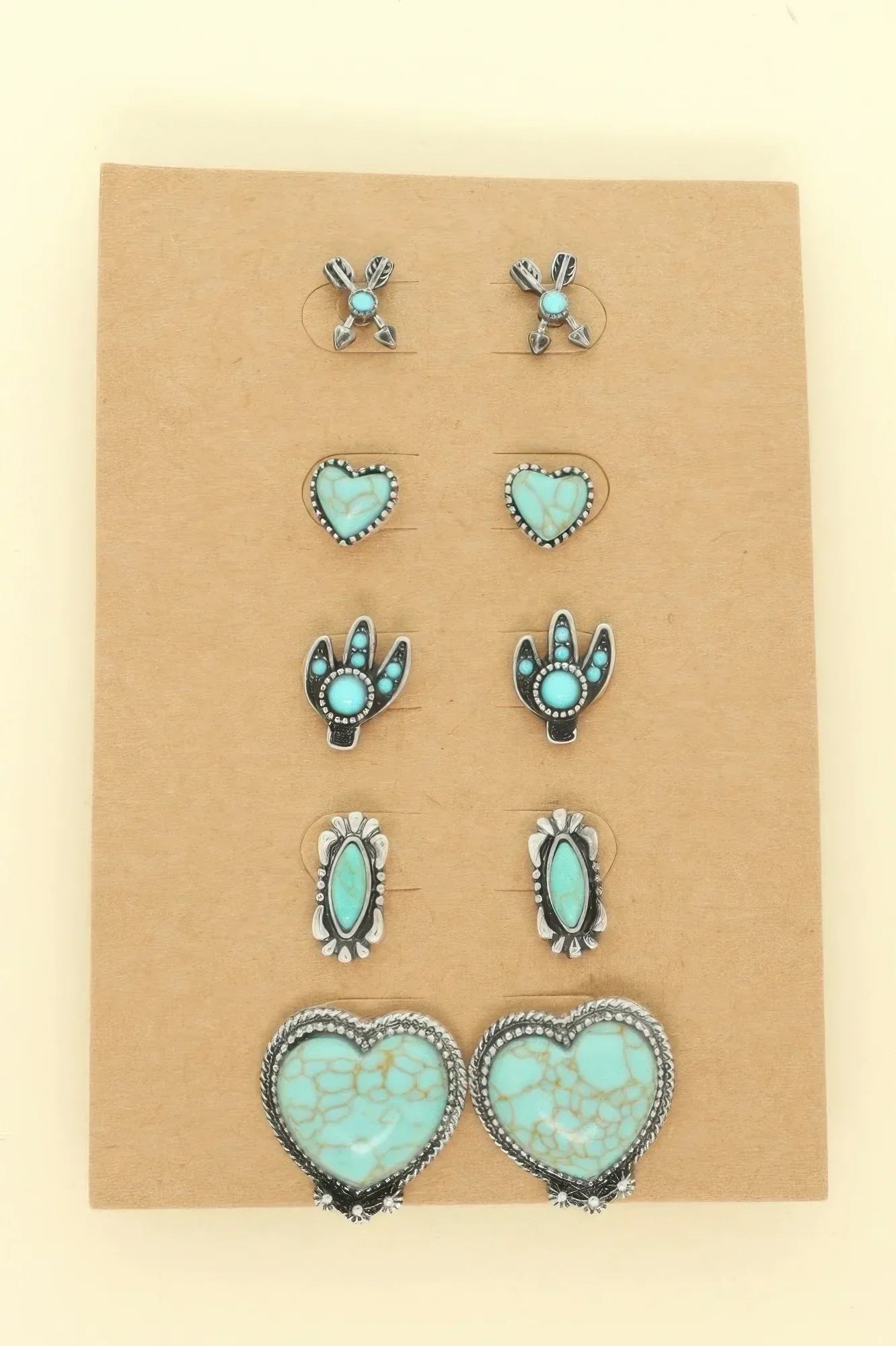 Western Theme 5 Pair Earring Set | Mixtshop LLC