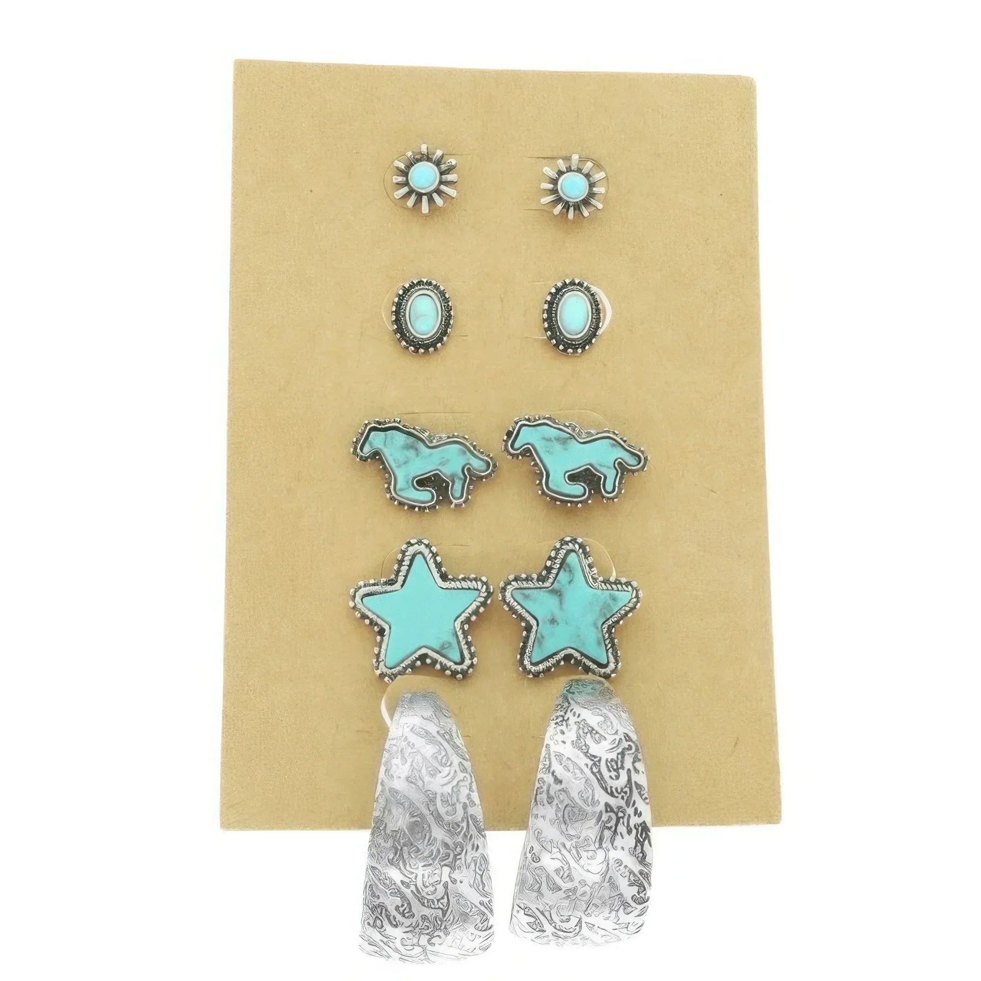 Western Theme 5 Pair Earring Set | Mixtshop LLC
