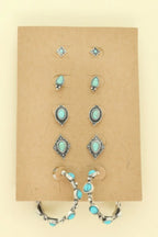 Western Theme Assorted 5 Pair Earring Set | Mixtshop LLC