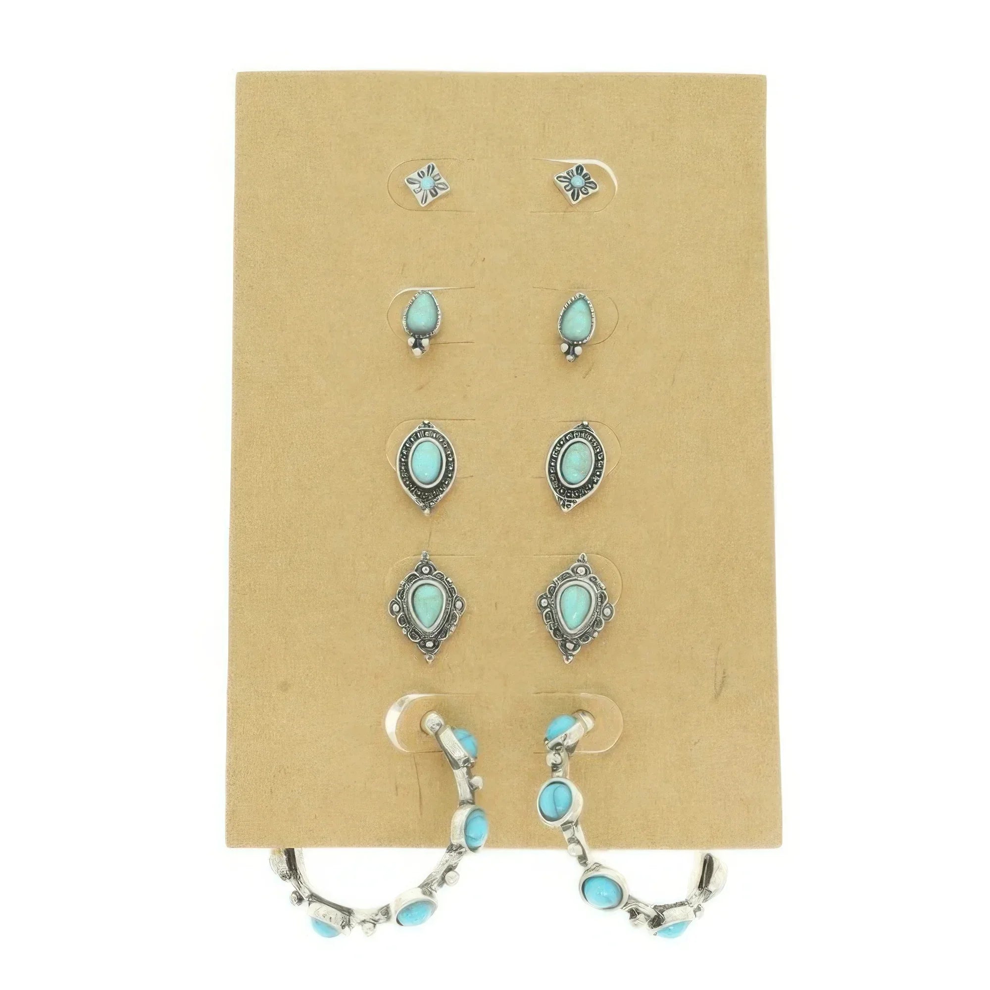 Western Theme Assorted 5 Pair Earring Set Secondary image