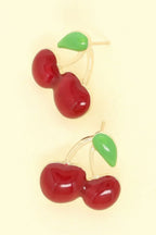 Gold Plated Cherry Stud Earrings | Mixtshop LLC