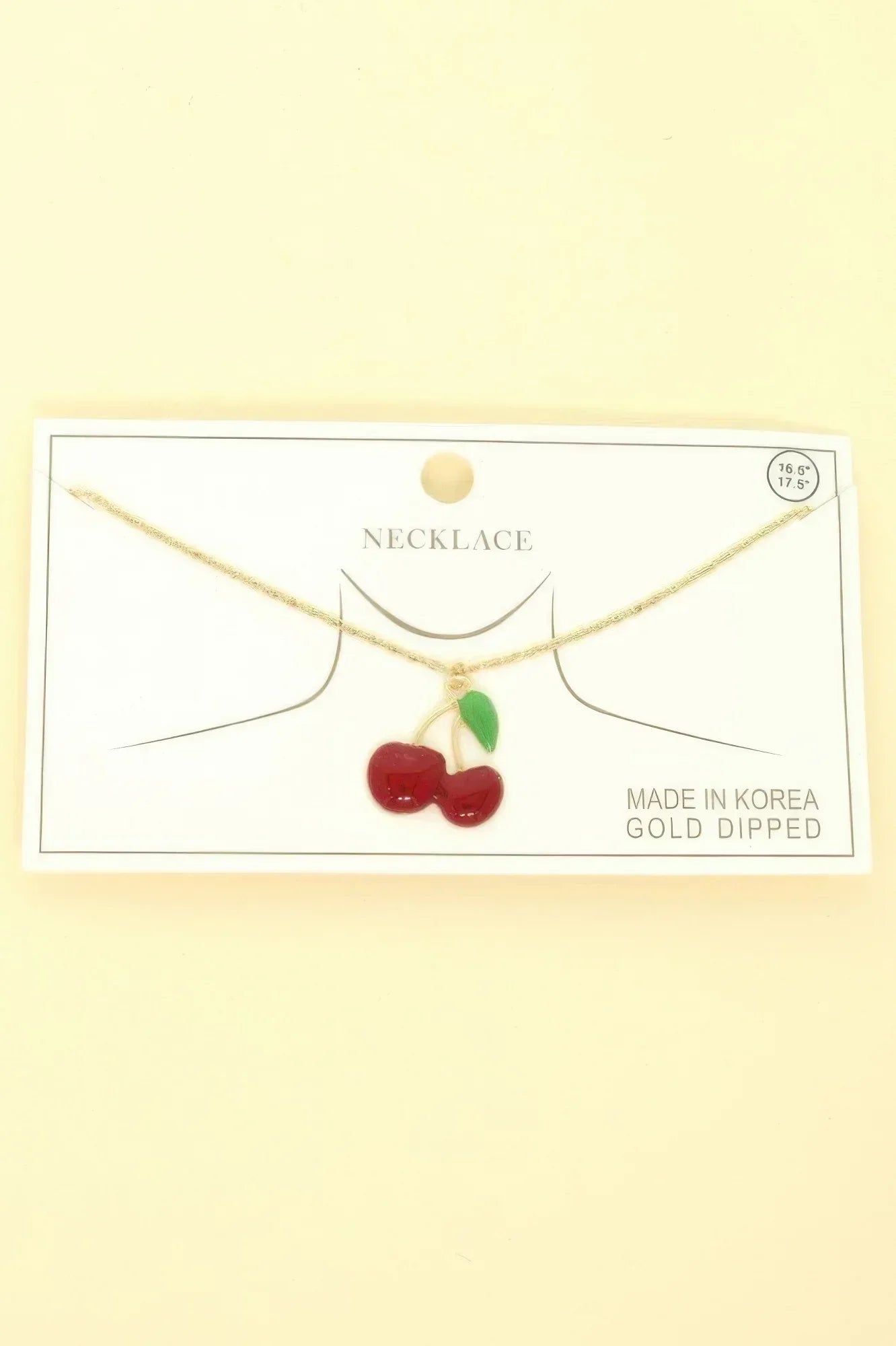 Gold-dipped Cherry Pendant Necklace | Mixtshop LLC Main image