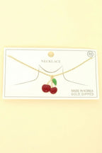 Gold-dipped Cherry Pendant Necklace | Mixtshop LLC