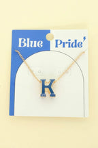 Game Day Enamel Letter Pendant Necklace | Mixtshop LLC