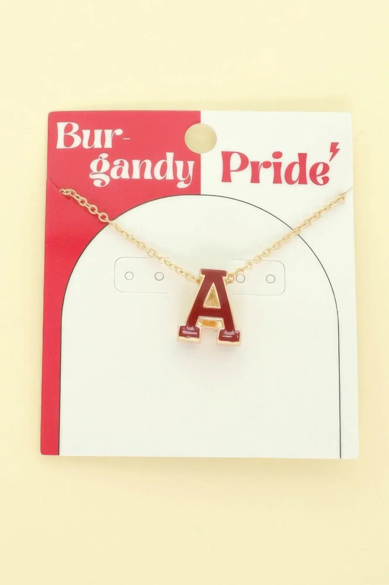 Game Day Enamel Letter Pendant Necklace | Mixtshop LLC