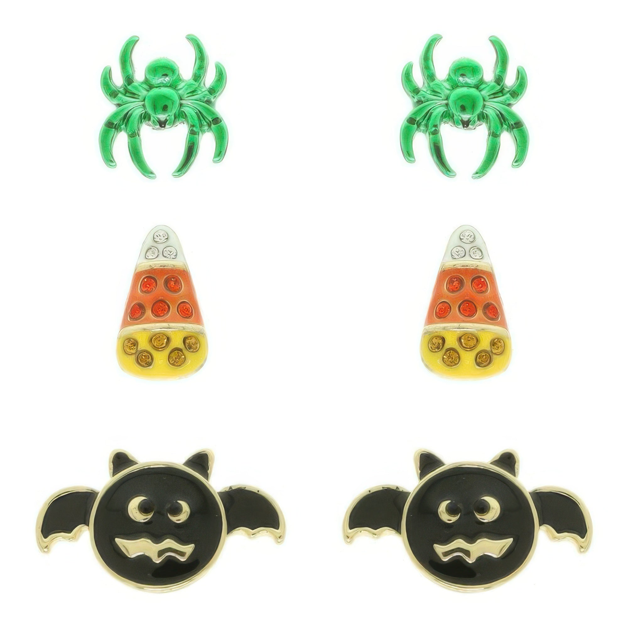 3-pack Halloween Themed Enamel Post Earrings Secondary image