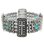 Western Rectangle Cross Concho Stretch Bracelet | Mixtshop LLC