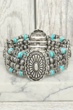 Western Oval Concho Stretch Bracelet | Mixtshop LLC