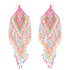 Western Fringe Seed Bead Earrings | Mixtshop LLC