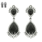 Teardrop Crystal Halo Clip On Earrings | Mixtshop LLC