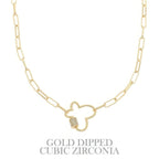Gold Plated Butterfly Cutout Pendant Necklace | Mixtshop LLC