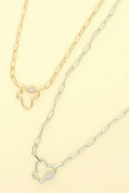 Gold Plated Butterfly Cutout Pendant Necklace | Mixtshop LLC