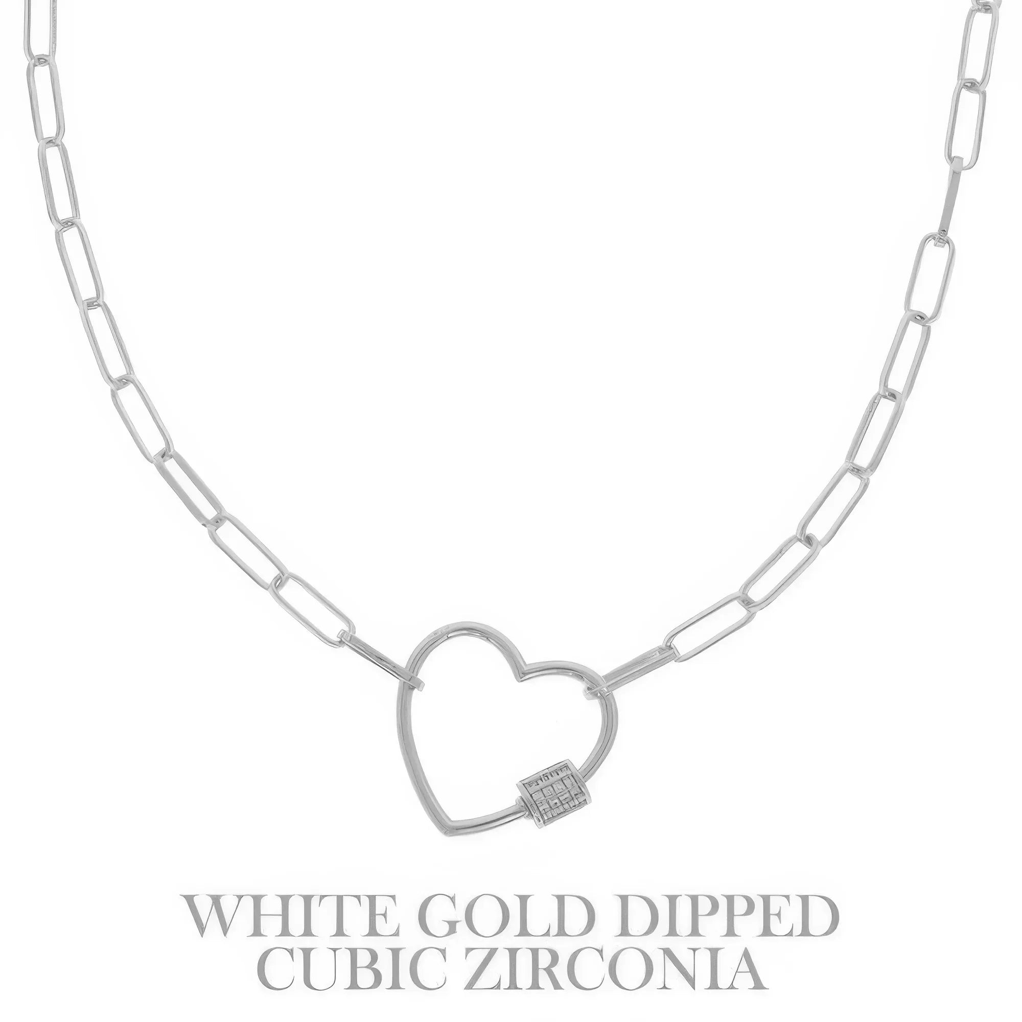 Gold Plated Heart Cutout Pendant Necklace Secondary image