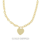 Gold Plated Heart Pendant Necklace | Mixtshop LLC
