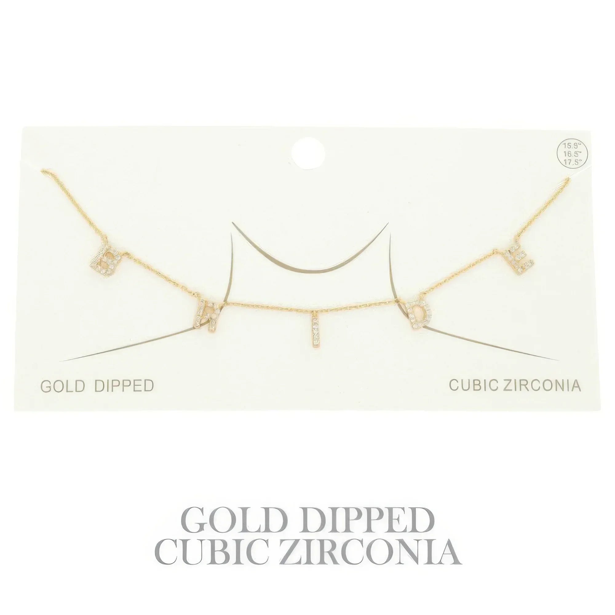 Cz Gold Plated Bride Pendant Necklace | Mixtshop LLC Main image