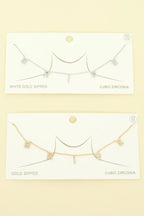 Cz Gold Plated Bride Pendant Necklace | Mixtshop LLC