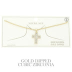 Gold-plated Cz Cross Pendant Necklace | Mixtshop LLC