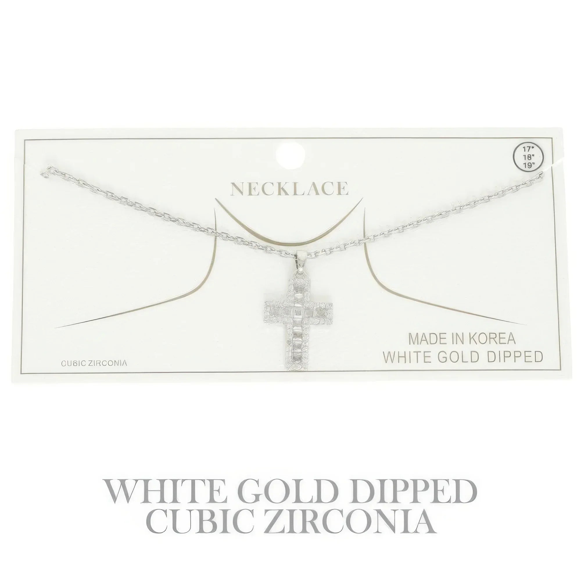 Gold-plated Cz Cross Pendant Necklace Secondary image