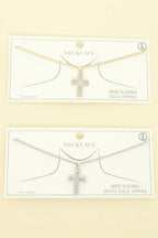 Gold-plated Cz Cross Pendant Necklace | Mixtshop LLC