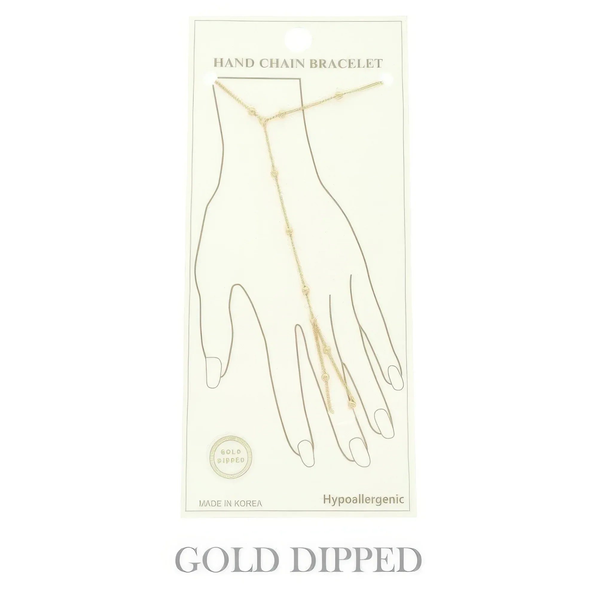 Gold-plated Rope-styled Hand Chain Bracelet | Mixtshop LLC Main image
