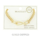 Gold-plated Oval Link Rope-style Chain Bracelet | Mixtshop LLC