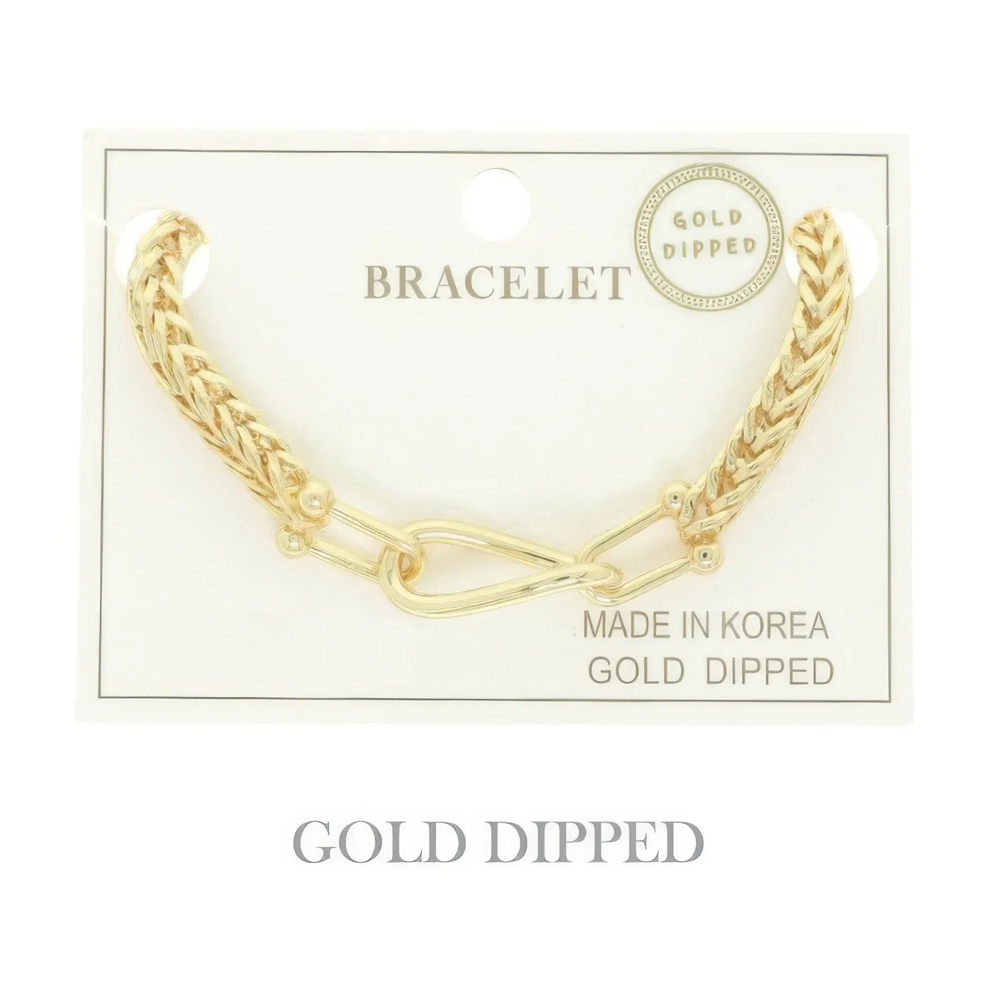 Gold-plated Oval Link Rope-style Chain Bracelet | Mixtshop LLC