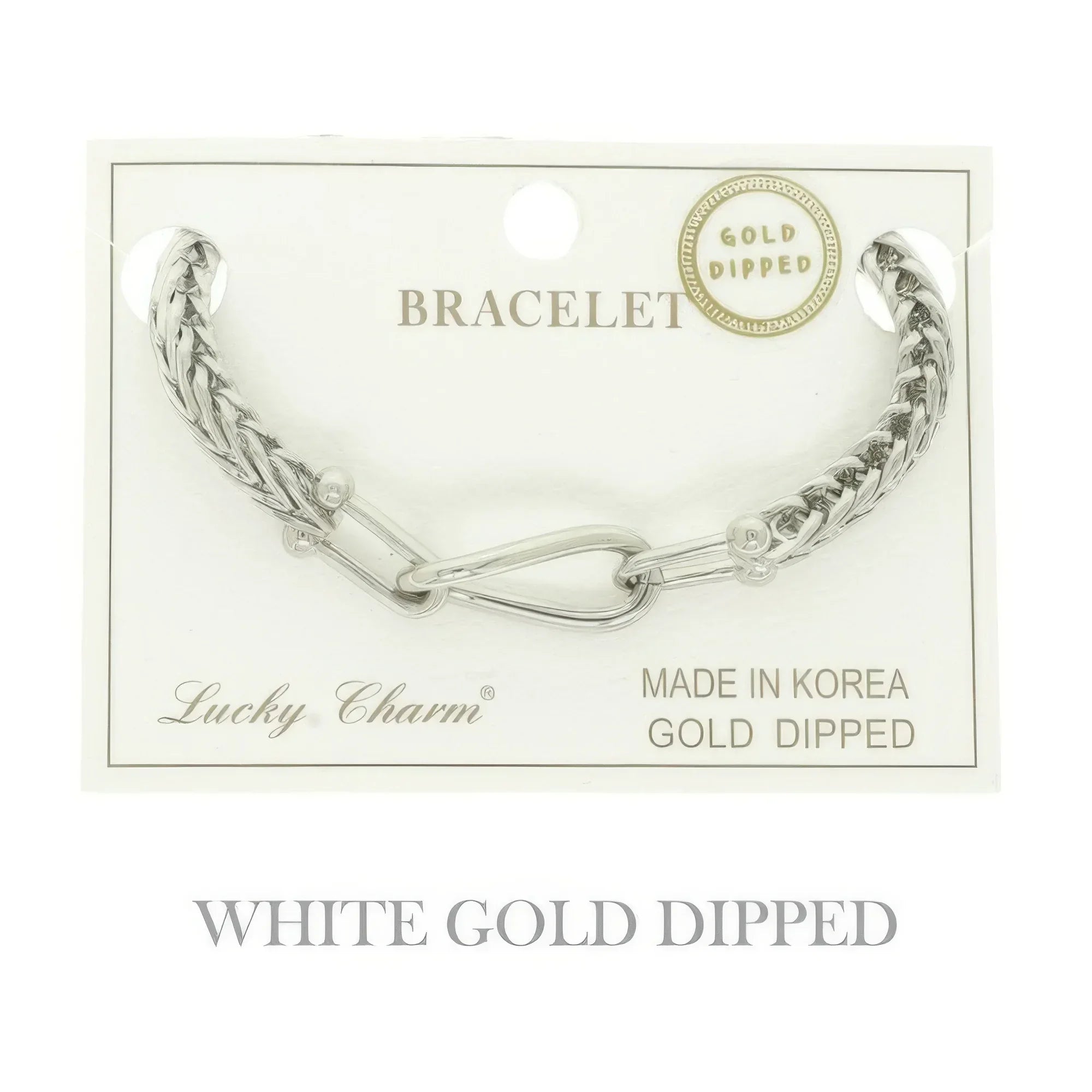 Gold-plated Oval Link Rope-style Chain Bracelet Secondary image
