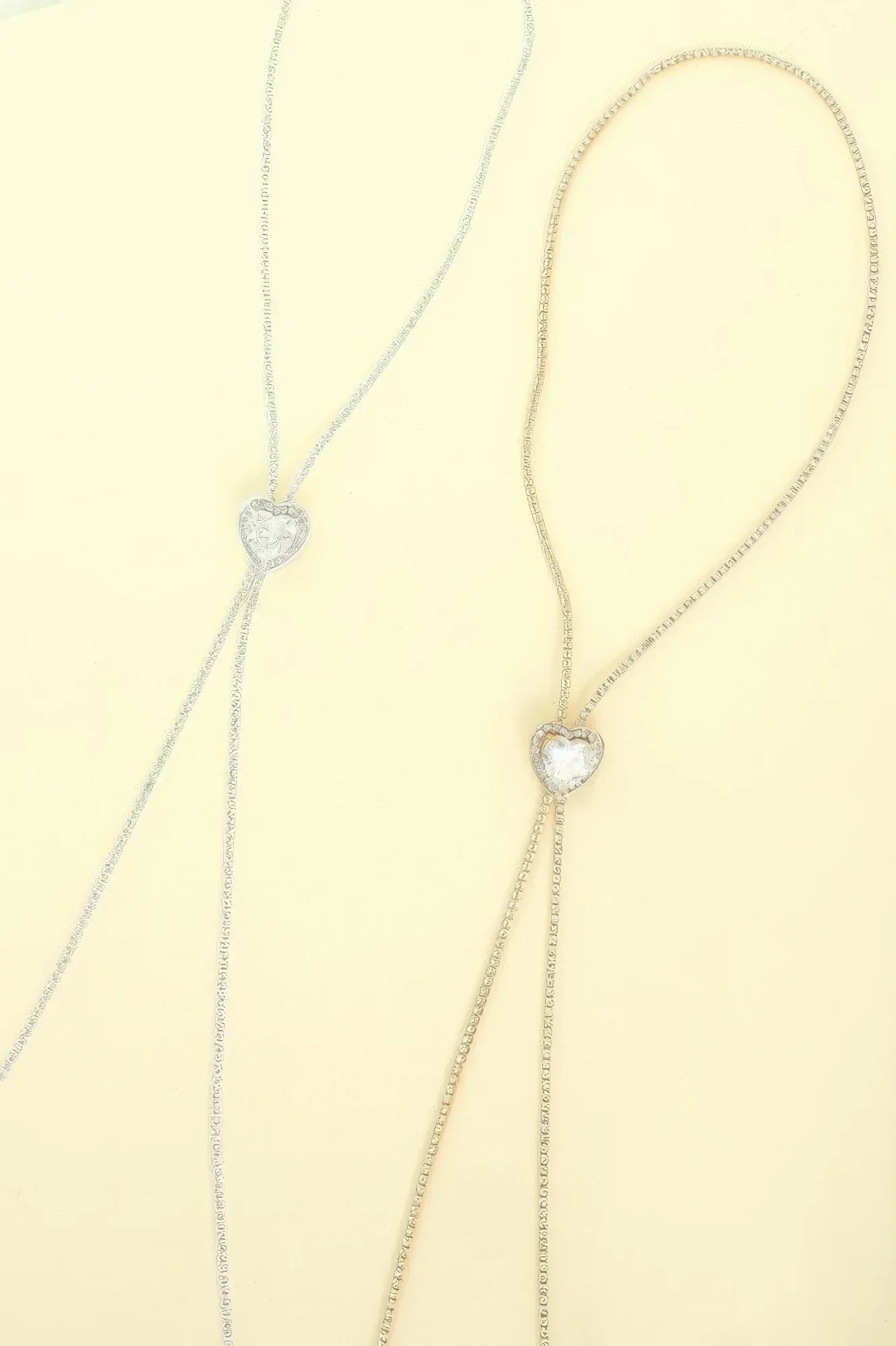 Bezel Set Crystal Heart Charm Bolo Necklace | Mixtshop LLC