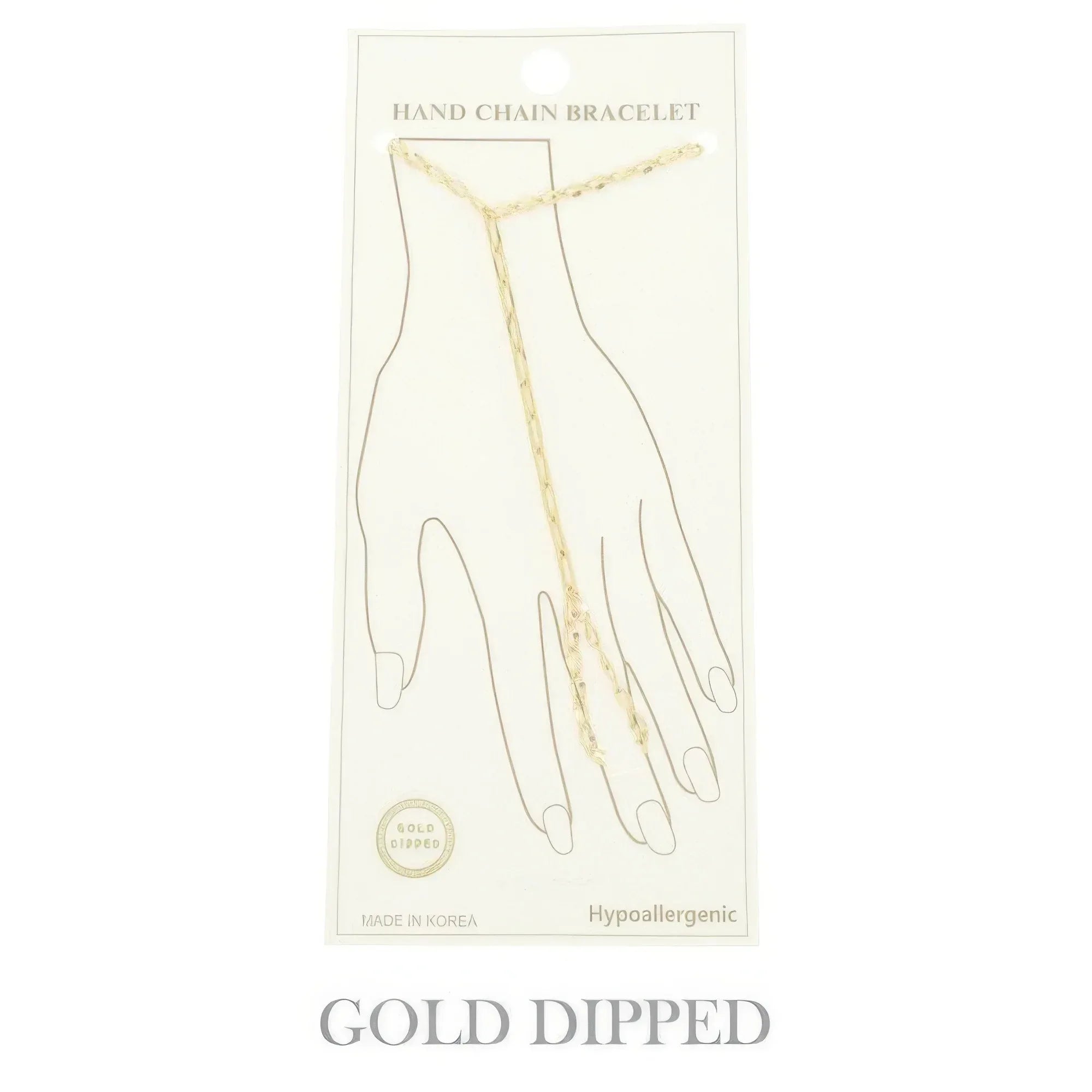 Gold-plated Cable-styled Hand Chain Bracelet | Mixtshop LLC