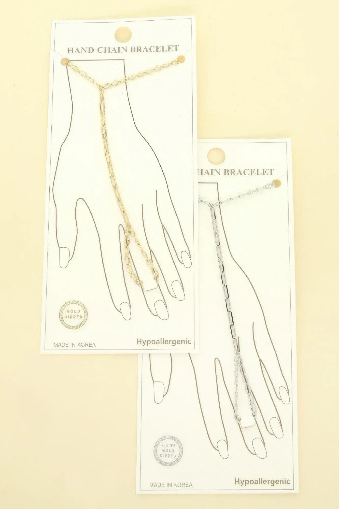 Gold-plated Cable-styled Hand Chain Bracelet | Mixtshop LLC