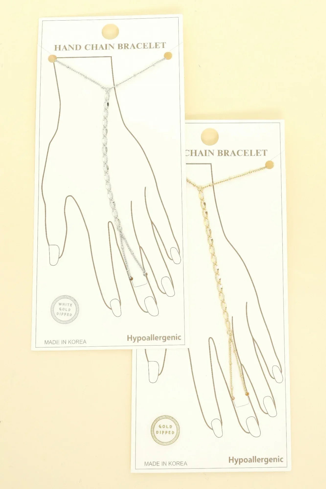 Gold-plated Twisted Hand Chain Bracelet | Mixtshop LLC Main image