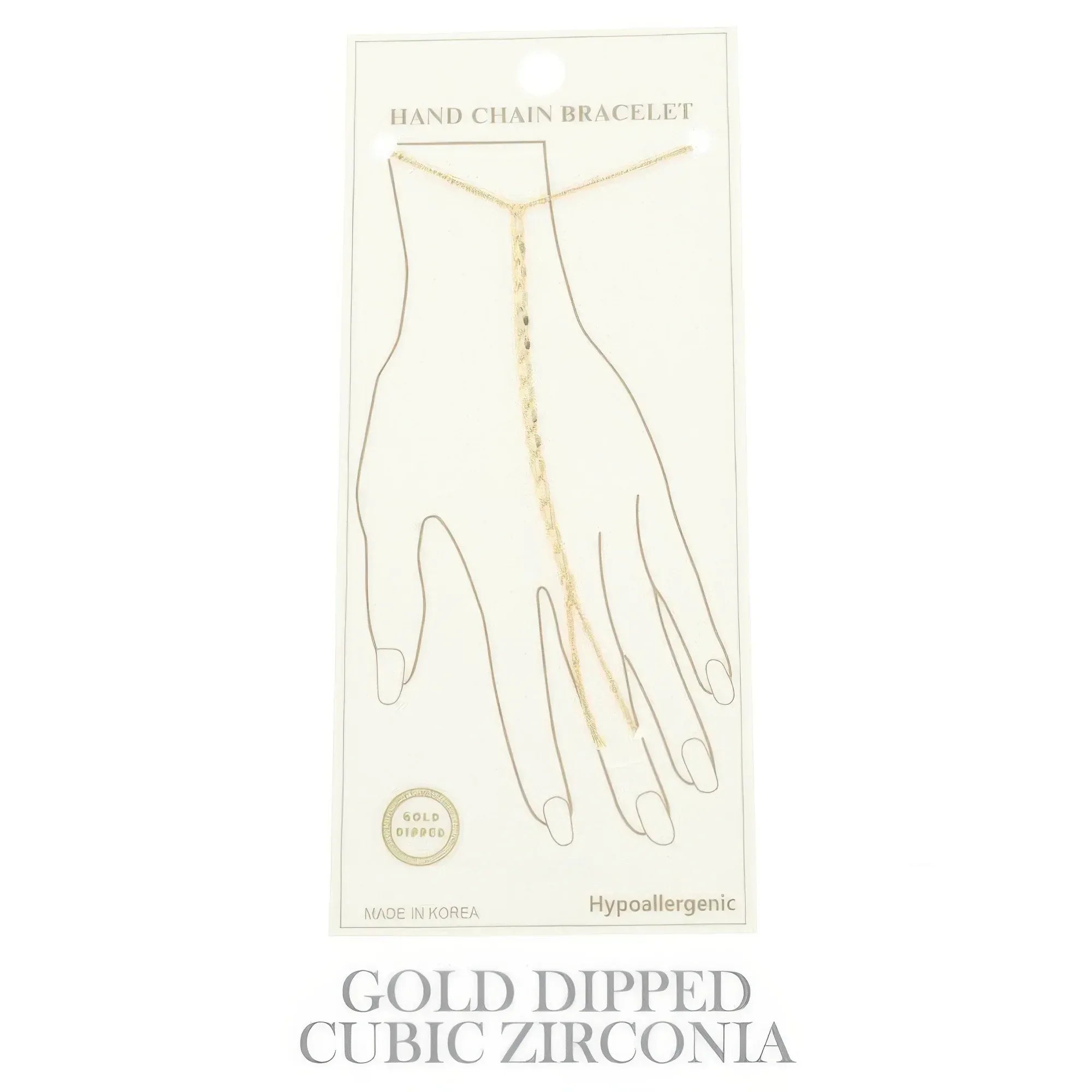 Gold-plated Twisted Hand Chain Bracelet Secondary image
