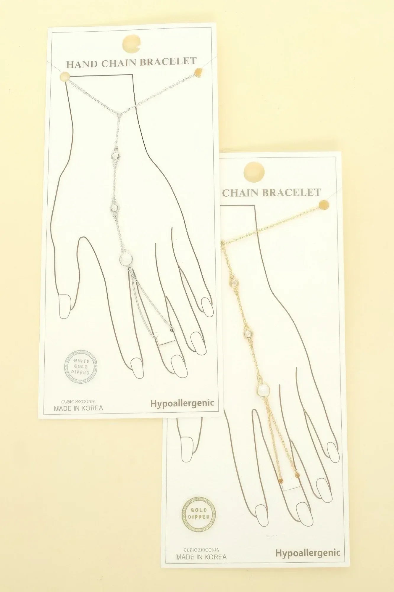 Gold Plated Cz Cable Chain Hand Bracelet | Mixtshop LLC