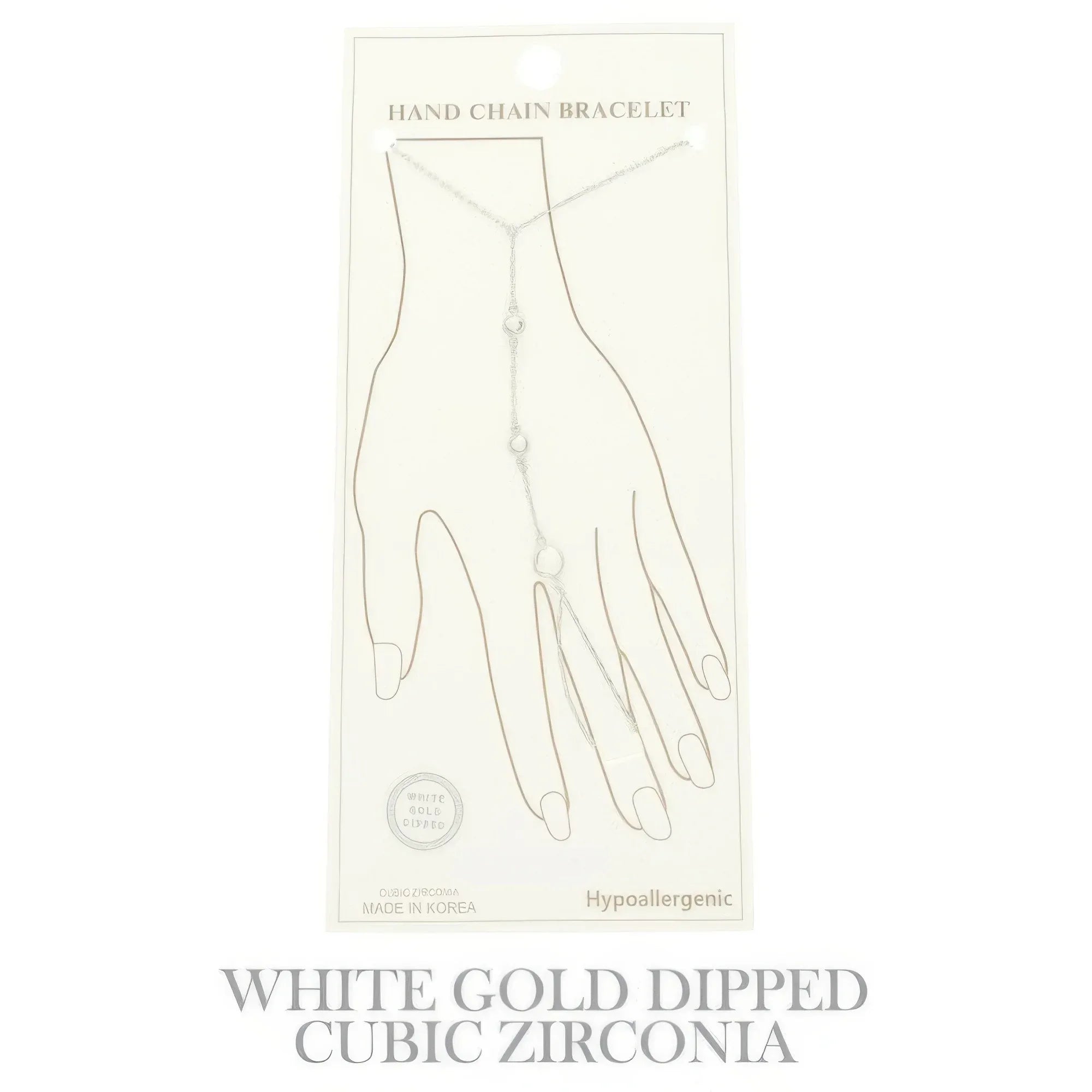 Gold Plated Cz Cable Chain Hand Bracelet | Mixtshop LLC