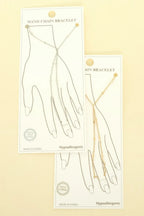 Gold Plated Cross Charm Hand Chain Bracelet | Mixtshop LLC