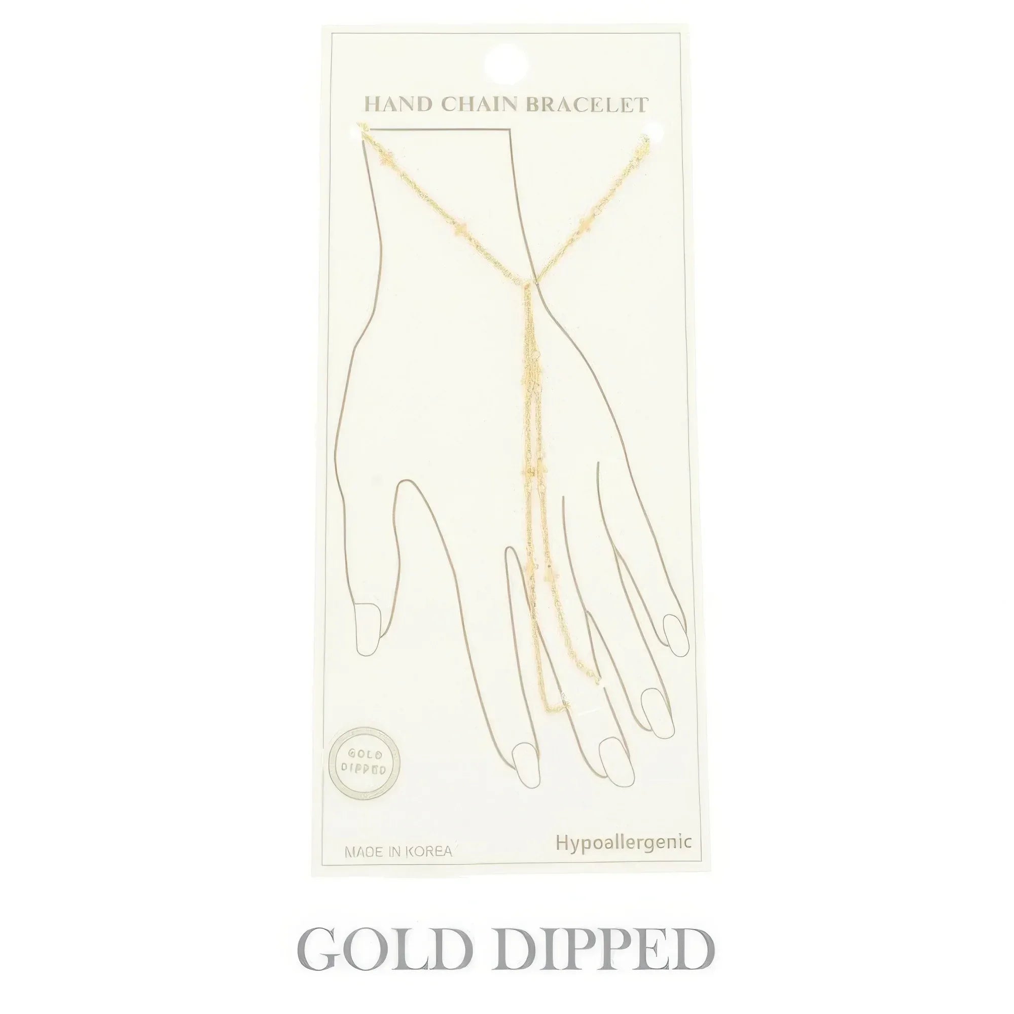 Gold Plated Cross Charm Hand Chain Bracelet | Mixtshop LLC