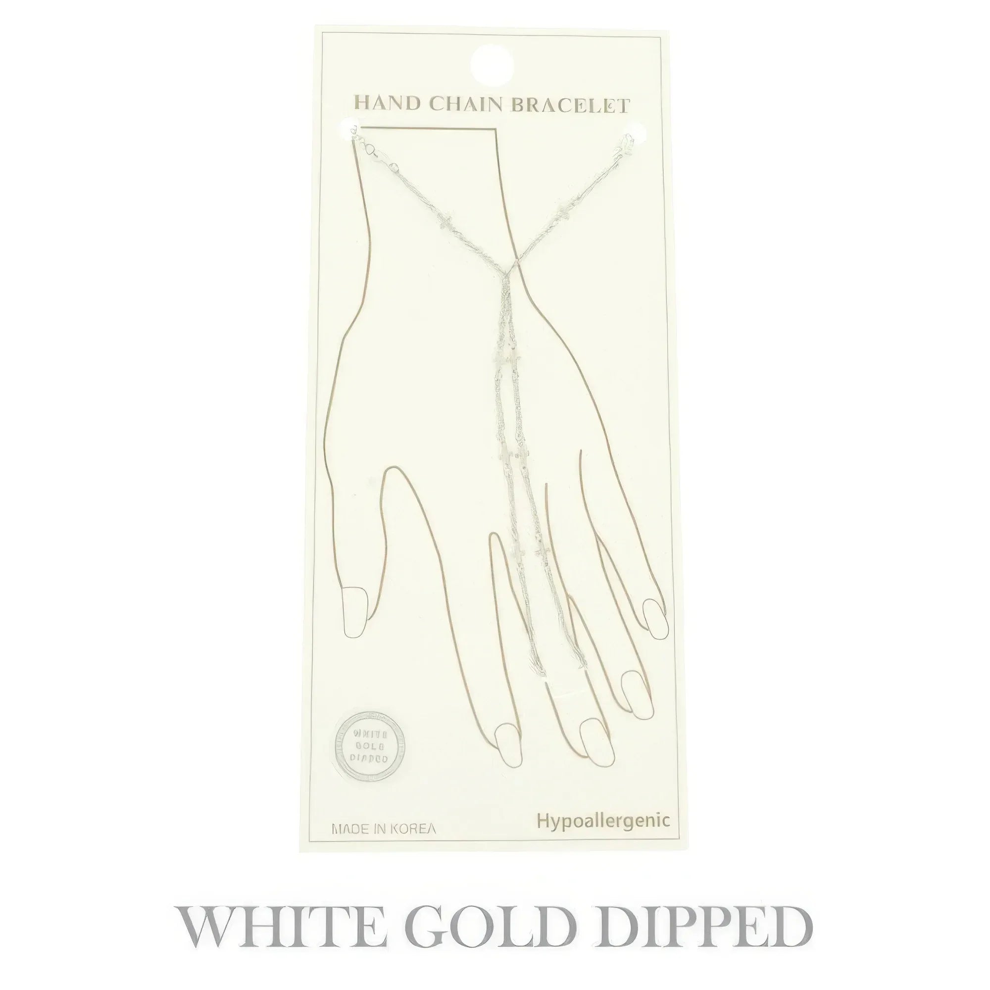 Gold Plated Cross Charm Hand Chain Bracelet | Mixtshop LLC