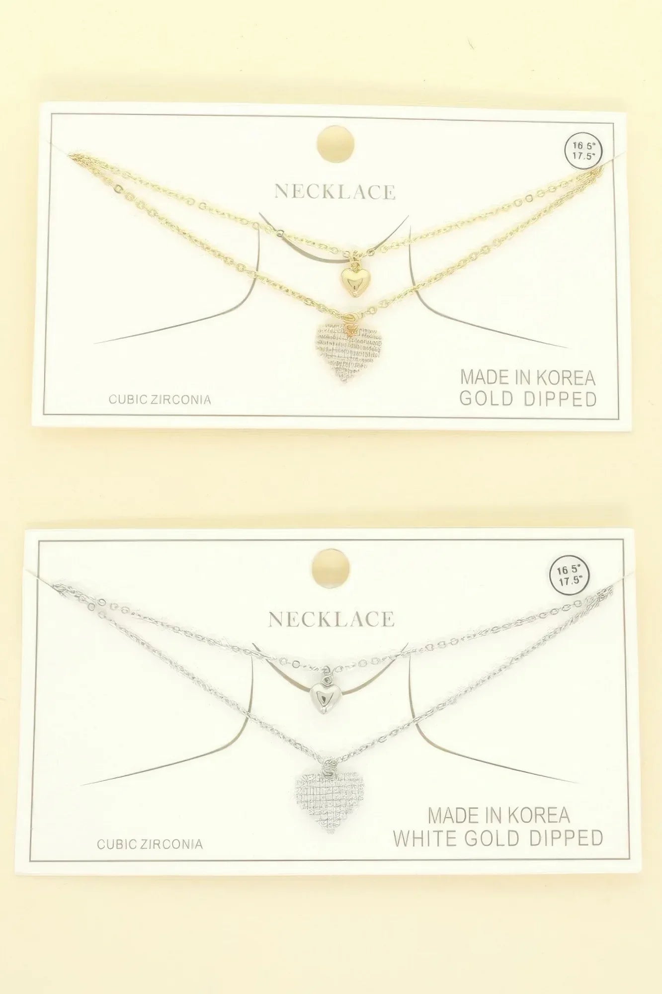 Gold Plated Cz Heart Pendant Necklace | Mixtshop LLC Main image