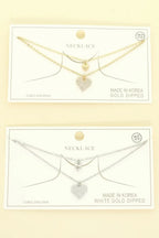 Gold Plated Cz Heart Pendant Necklace | Mixtshop LLC