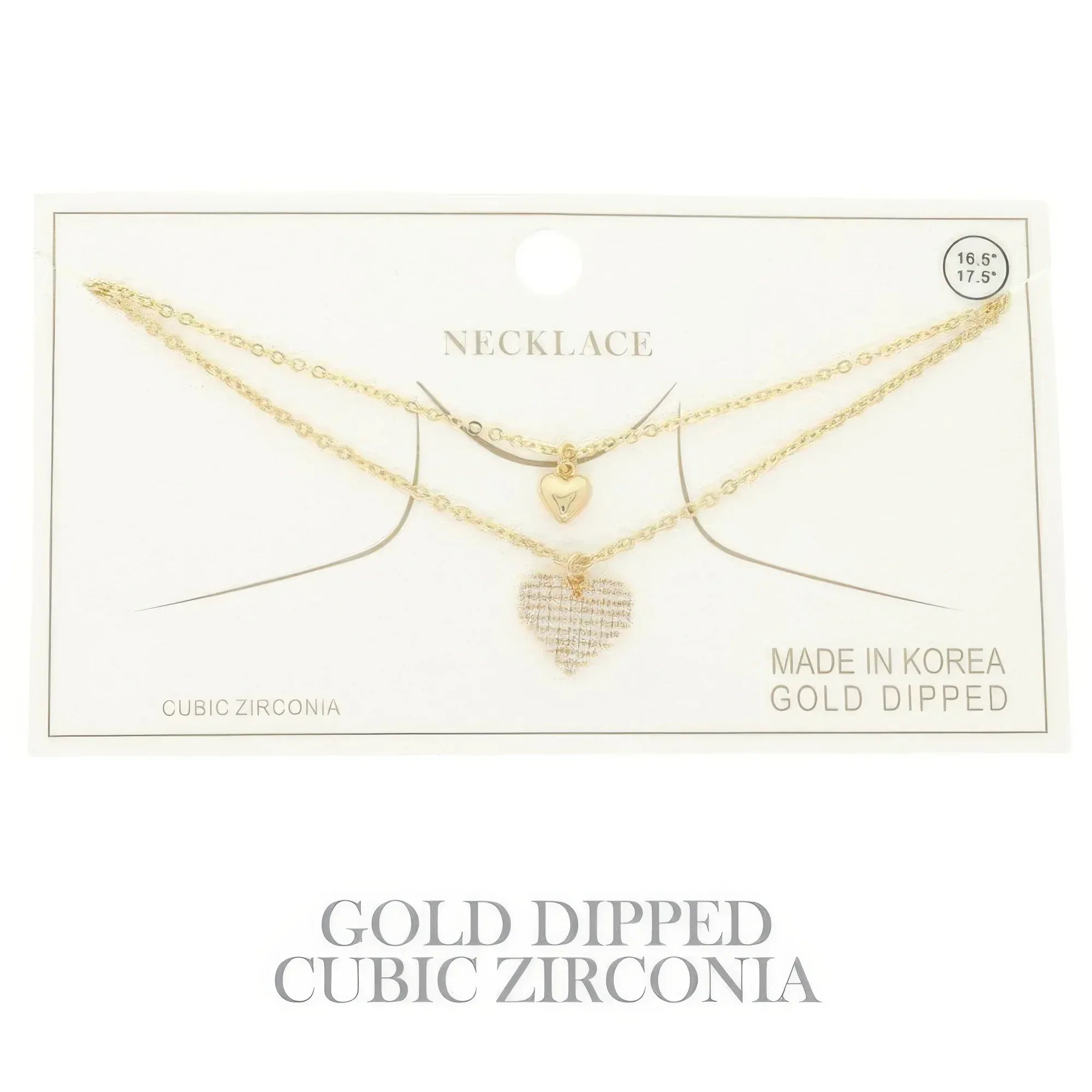 Gold Plated Cz Heart Pendant Necklace Secondary image