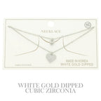Gold Plated Cz Heart Pendant Necklace | Mixtshop LLC