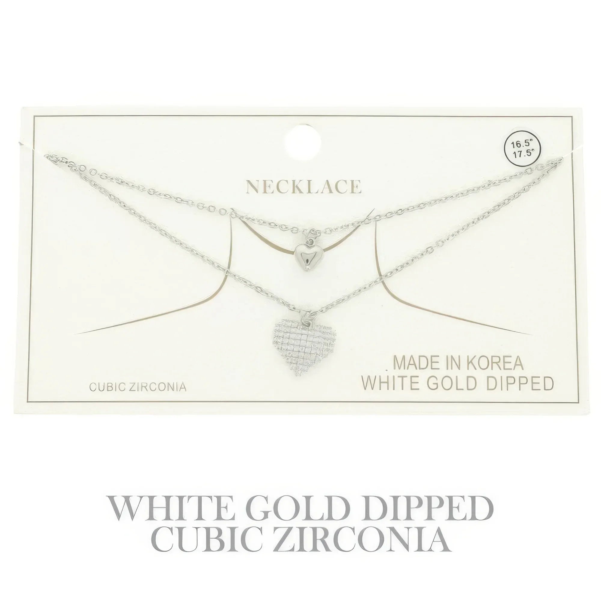 Gold Plated Cz Heart Pendant Necklace | Mixtshop LLC