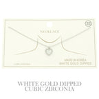 Gold Plated Cz Heart Pendant Necklace | Mixtshop LLC
