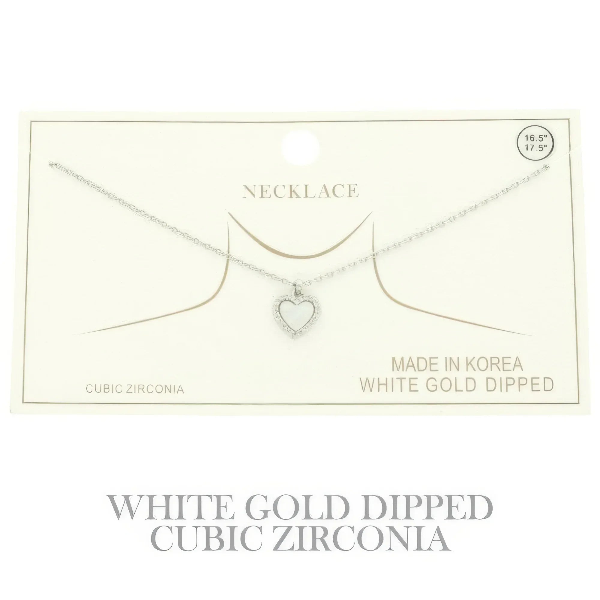Gold Plated Cz Heart Pendant Necklace | Mixtshop LLC