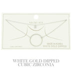 Cz Gold Plated Round Cut Pendant Necklace | Mixtshop LLC