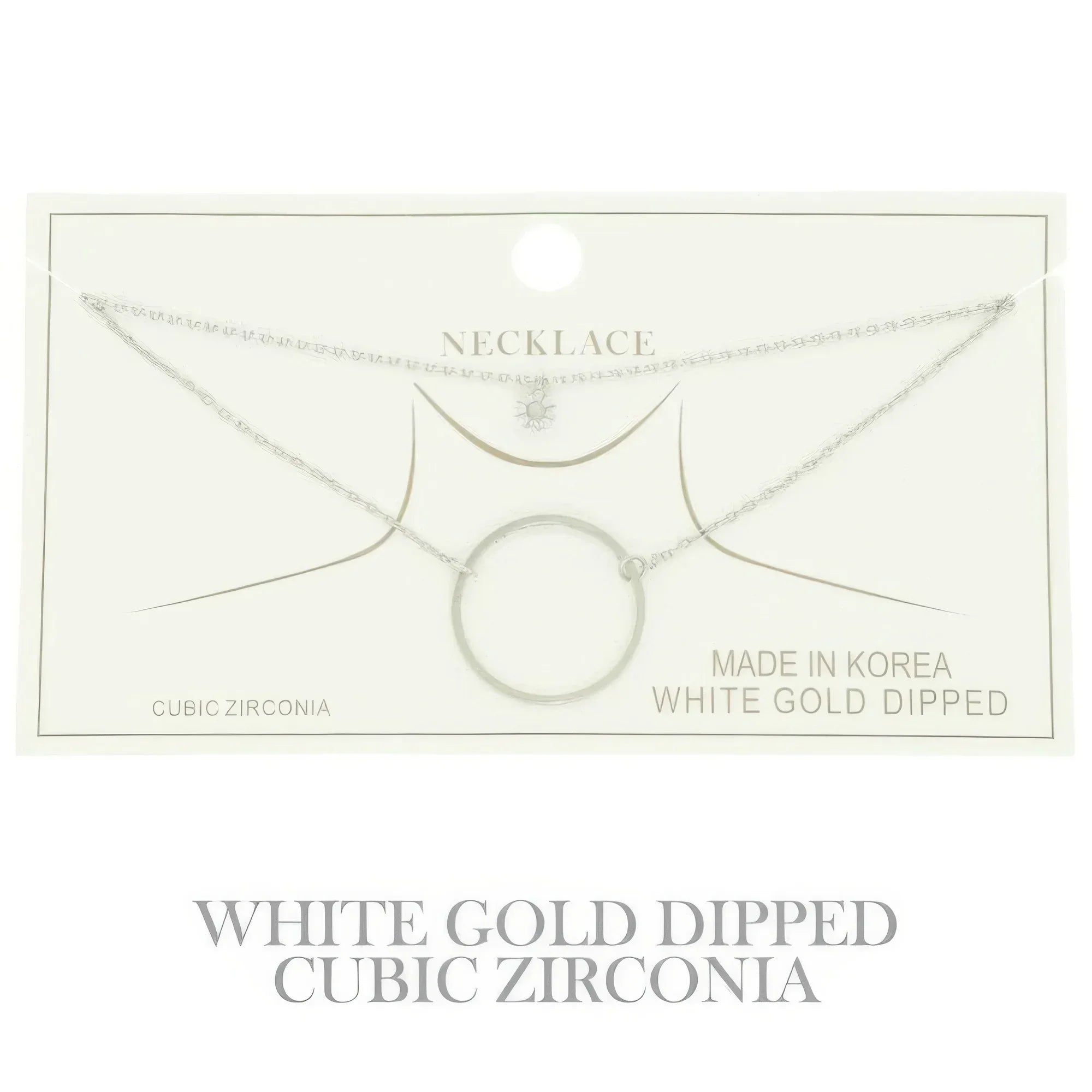 Cz Gold Plated Round Cut Pendant Necklace | Mixtshop LLC