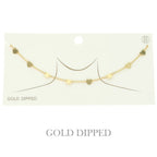 Gold Plated Disc Chain Link Necklace | Mixtshop LLC