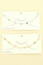 Gold Plated Disc Chain Link Necklace | Mixtshop LLC