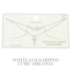 Cz Gold Plated Cross Pendant Necklace | Mixtshop LLC