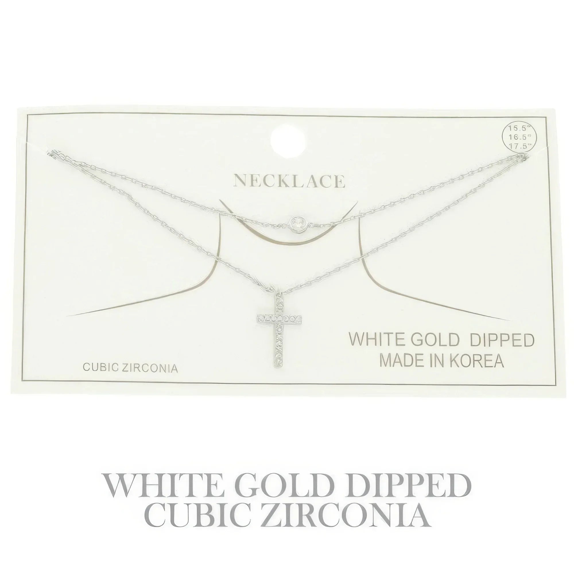 Cz Gold Plated Cross Pendant Necklace | Mixtshop LLC